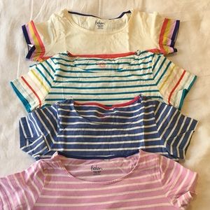 4 Boden striped t-shirts, size 2